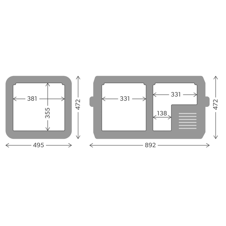 CFX3 75L Dual Zone Fridge Freezer
