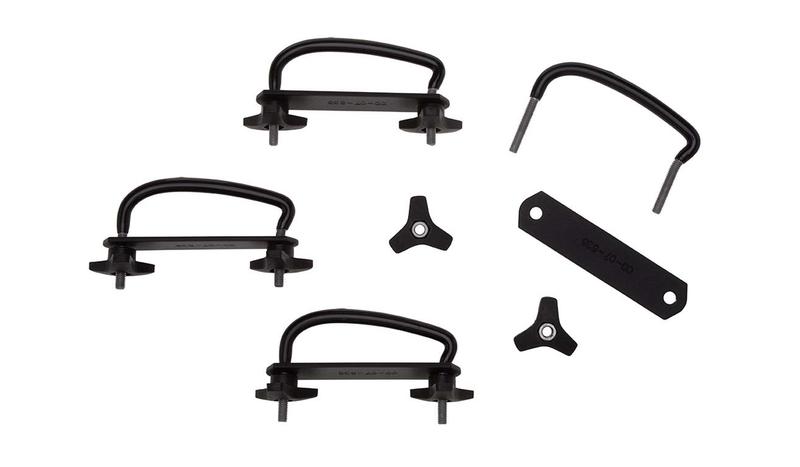 Roof Box Brackets Roof Box Mounting Fitting Kit Heavy Duty Roof Box U-Bolt Clamp Kit Universal Durable Roof Rack Bracket Kit Car Mounting Roof Box U Bolts