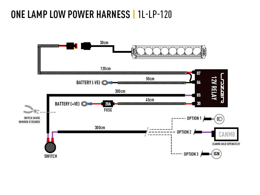 Single-Lamp Wiring Kit (Low Power, 12v)