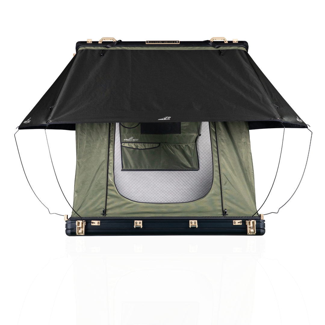 Hawk's Nest V2 Rooftop Tent - Wide - Green