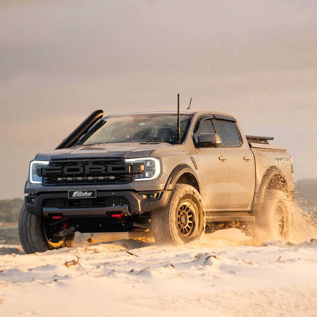 FORD RANGER RAPTOR NEXT GEN 5 INCH STAINLESS SNORKEL AND TWIN INTAKE ALLOY AIRBOX KIT