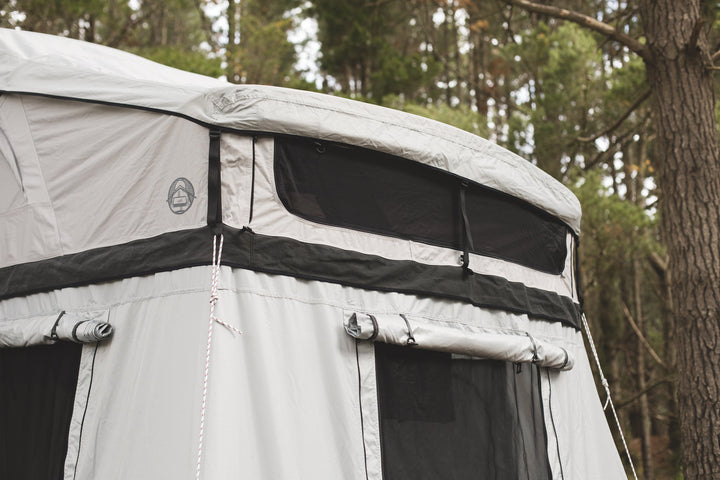 Crow's Nest Soft Shell Family Rooftop Tent Bundle - Grey