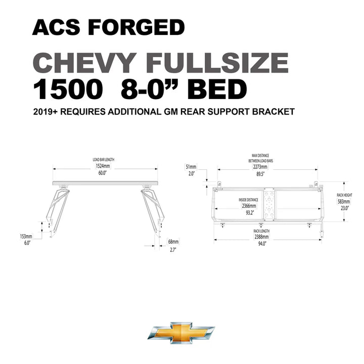 ACS FORGED Bed Rack for CHEVY TRUCKS