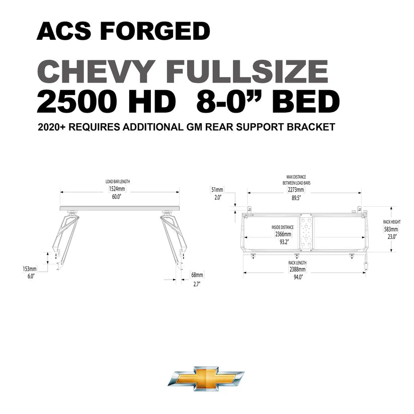 ACS FORGED Bed Rack for CHEVY TRUCKS