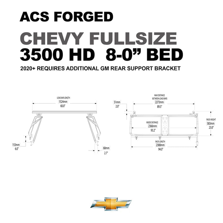 ACS FORGED Bed Rack for CHEVY TRUCKS