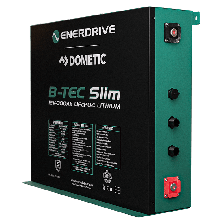 B-Tech LiFeP04 12v 300amp Slimline Lithium Battery