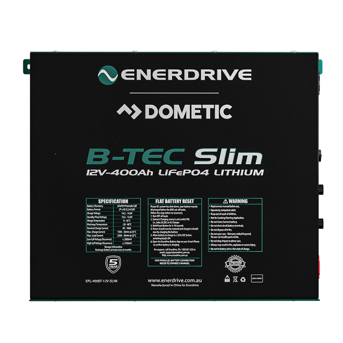 B-Tech LiFeP04 12v 400amp SlimLine Lithium Battery – Roam Vehicle ...