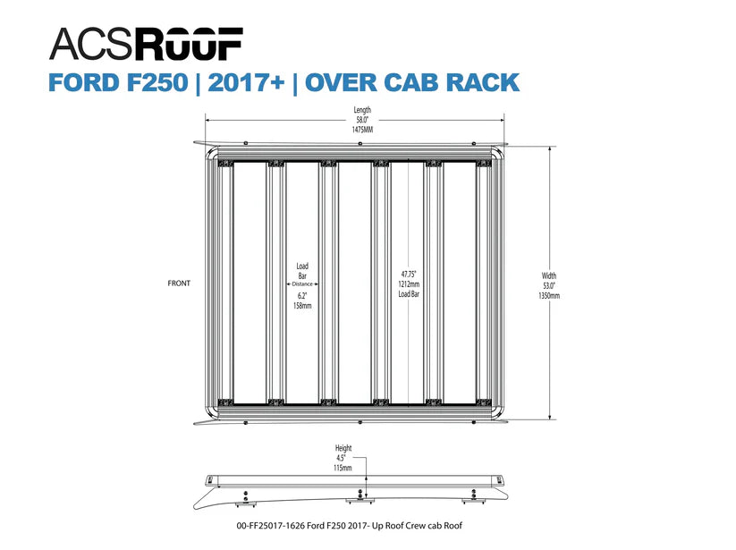 ACS ROOF | Over Cab Platform Rack for FORD SUPERDUTY
