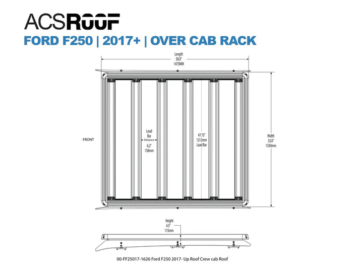 ACS ROOF | Over Cab Platform Rack for FORD SUPERDUTY