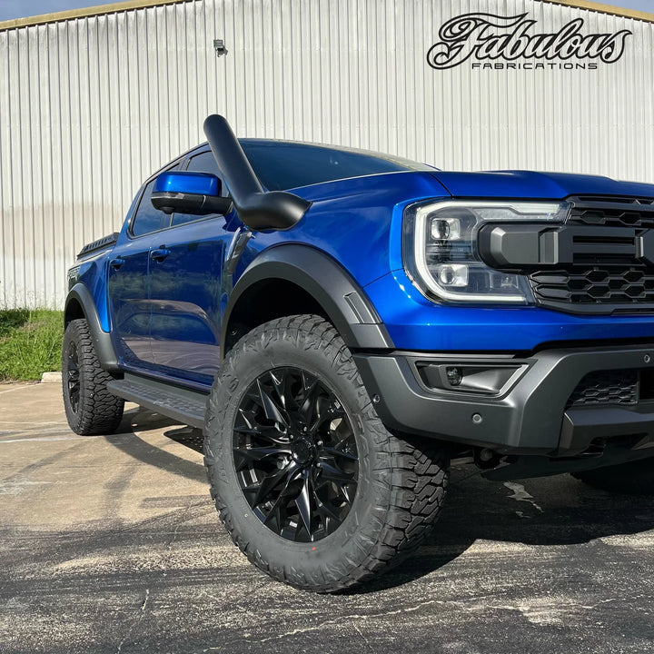 FORD RANGER RAPTOR NEXT GEN 5 INCH STAINLESS SNORKEL AND TWIN INTAKE ALLOY AIRBOX KIT