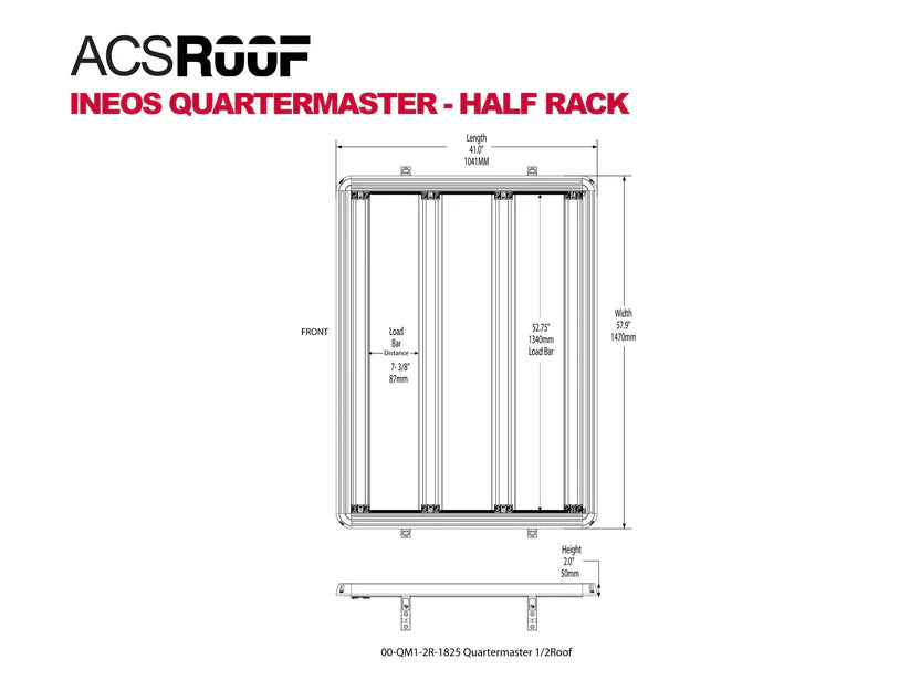 INEOS QUARTERMASTER - ACS ROOF HALF RACK 2024+