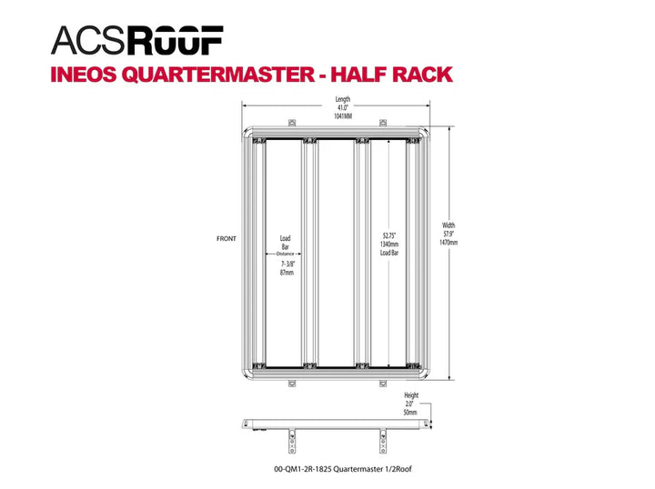 INEOS QUARTERMASTER - ACS ROOF HALF RACK 2024+
