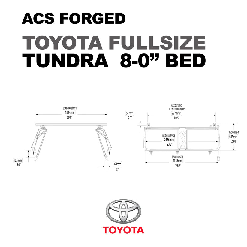 ACS FORGED Bed Rack for TOYOTA TRUCKS