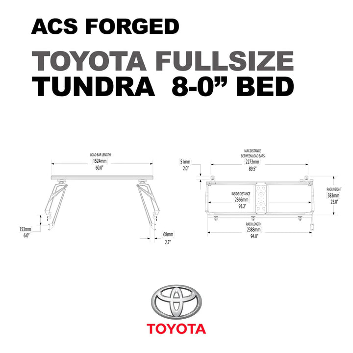 ACS FORGED Bed Rack for TOYOTA TRUCKS