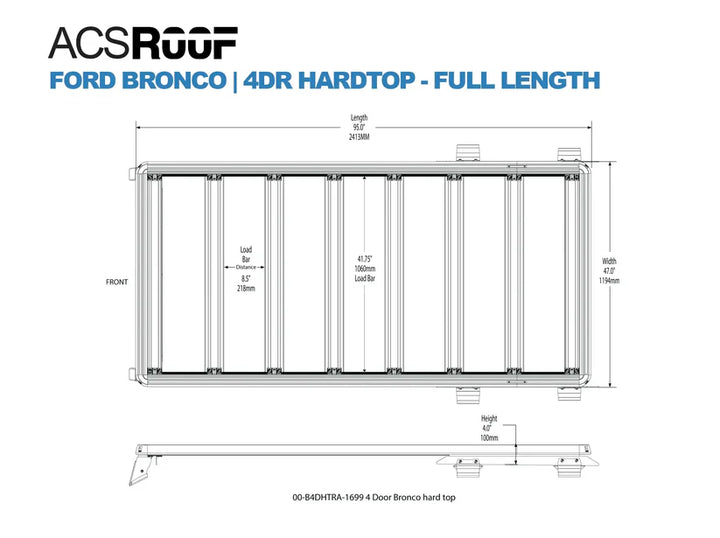 ACS ROOF | Over Cab Platform Rack for FORD SUPERDUTY